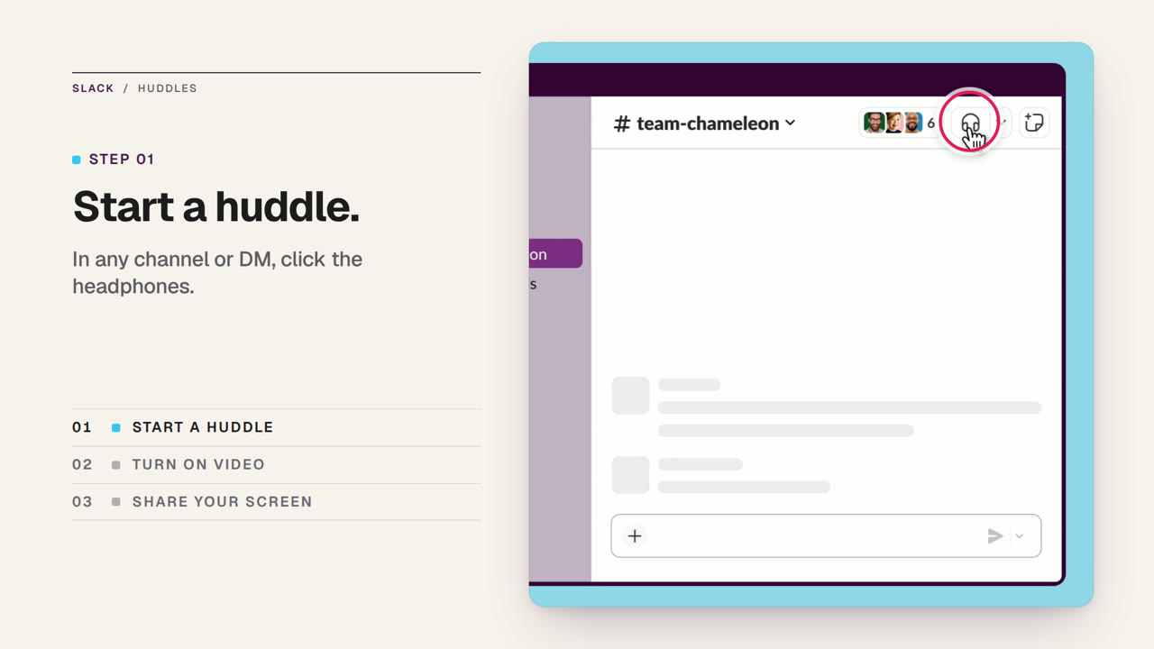 Slack Huddles — Quick question, live answer | made with ngram