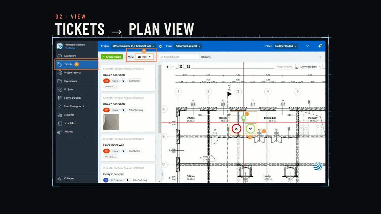 PlanRadar — Create a Ticket on the Plan | made with ngram