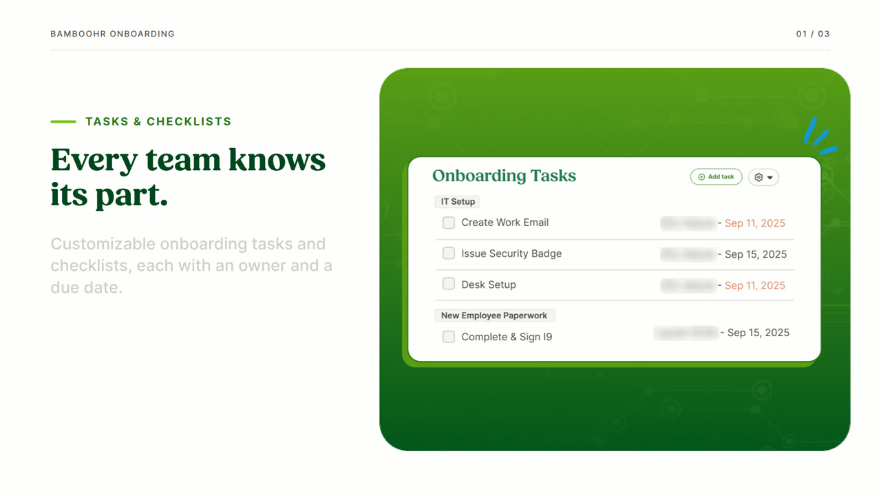 BambooHR Onboarding — Create a more organized first day | made with ngram