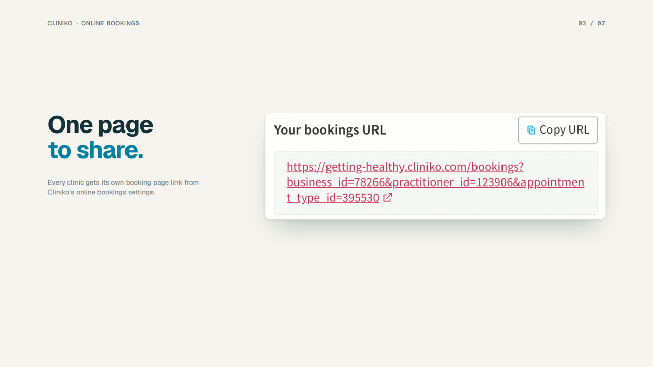 Cliniko Online Bookings — 30s ad | made with ngram