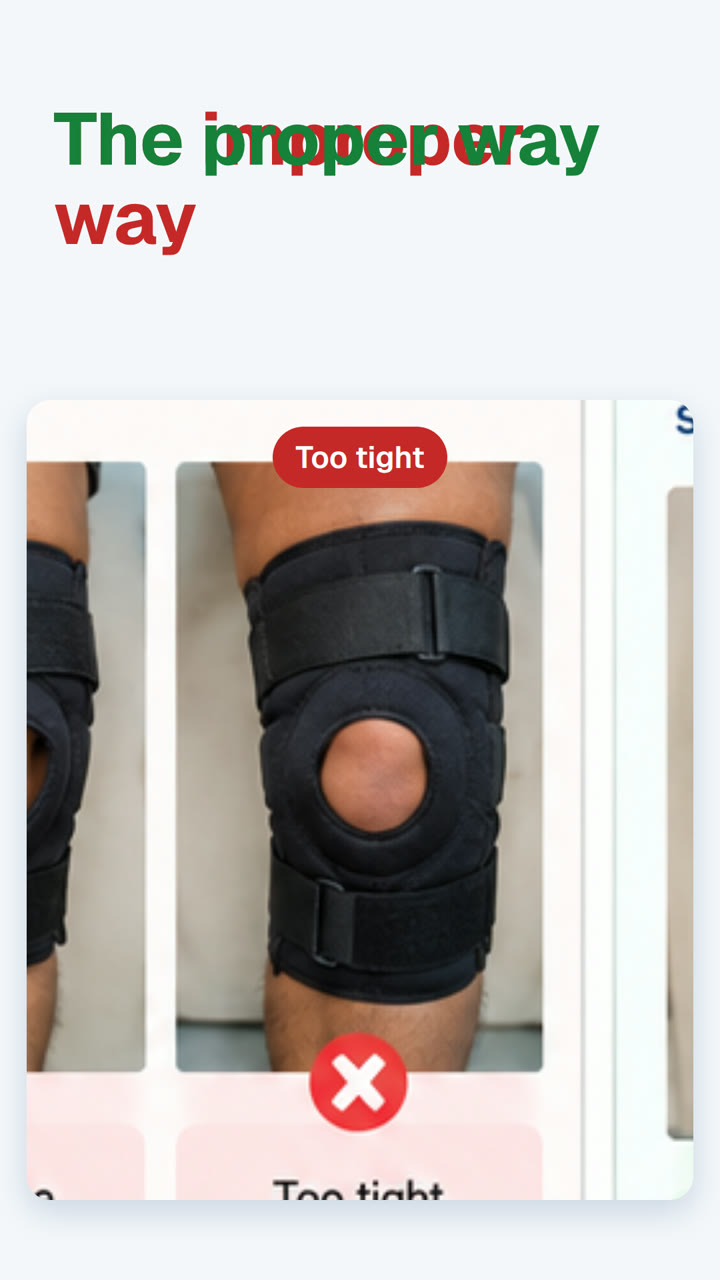 The Proper and Improper Way to Wear a Knee Brace | tutorial video made with ngram