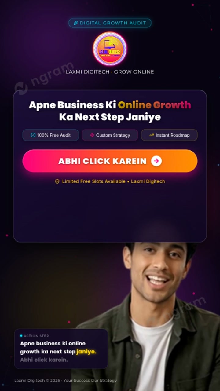 Laxmi Digitech Video Ad Script | ad creative video made with ngram