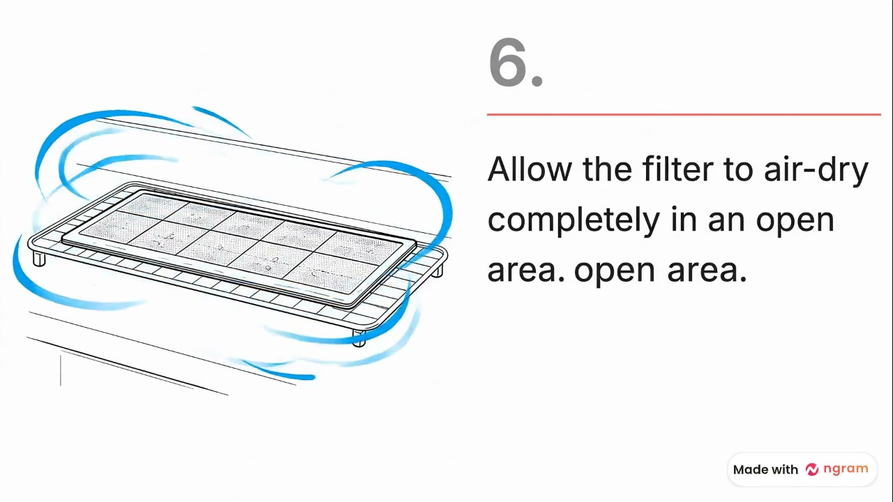 AC Filter Cleaning Guide | tutorial video made with ngram
