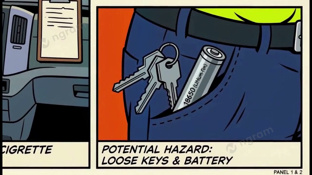 E-Cigarette Battery Fire Safety Warning | training video made with ngram