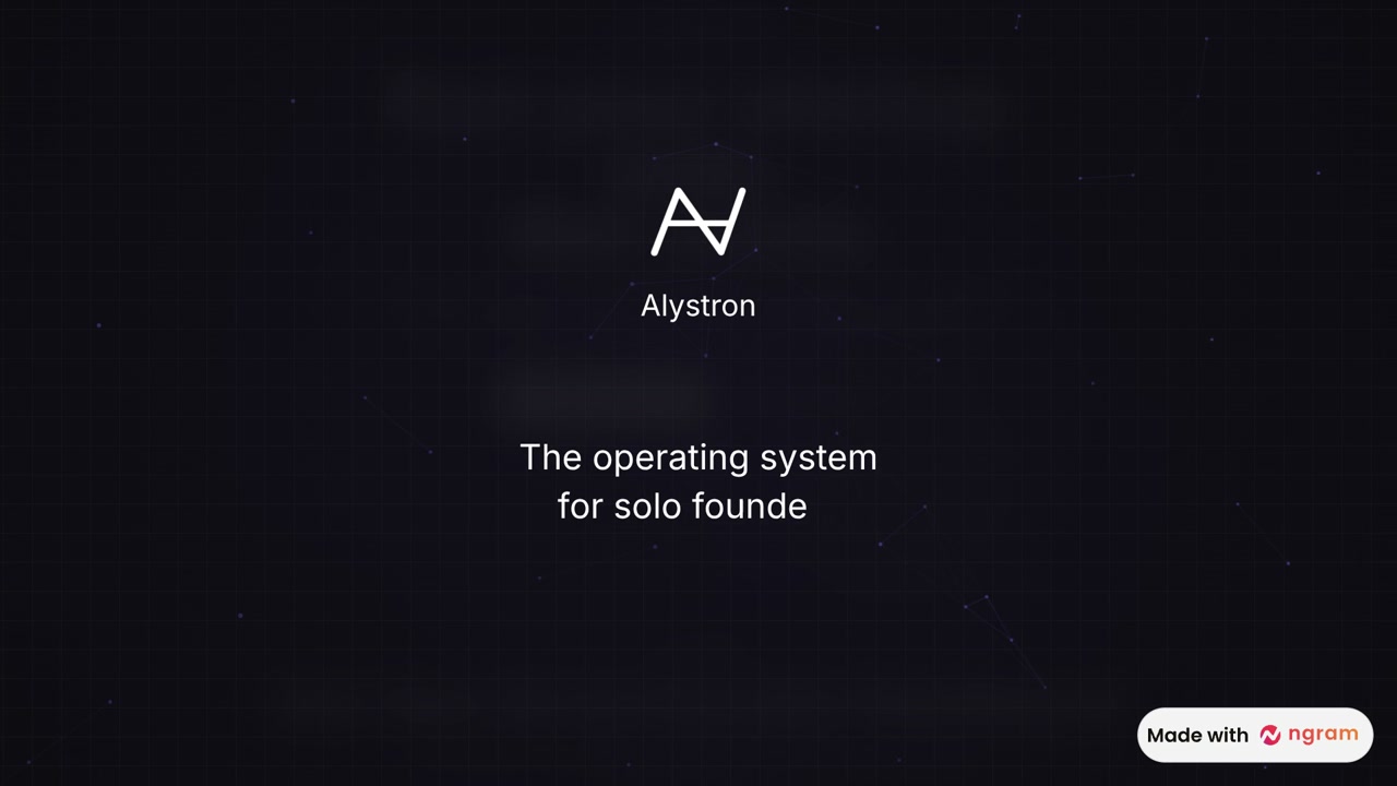 Alystron Motion Graphics Video | founder explainer video made with ngram